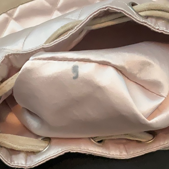 CHANEL Vintage Quilted Satin and Suede
Drawstring Backpack - Picture 11 of 13